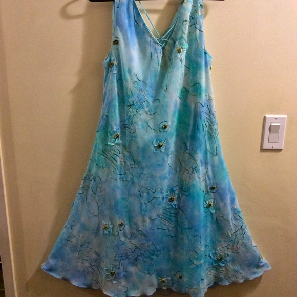 Vintage Les Modes Jolibel watercolour dress - Picture 14 of 16